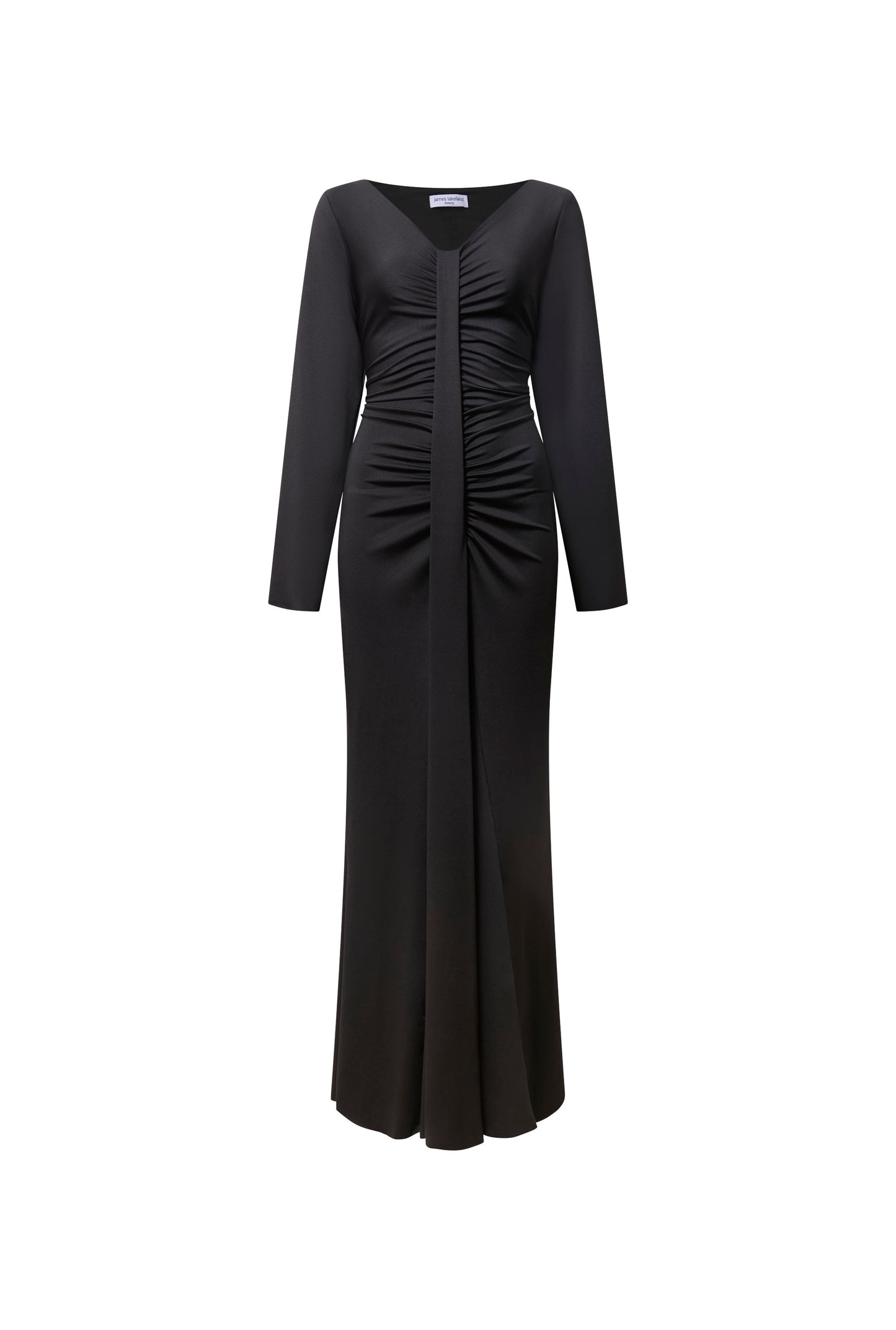 Black Sculpted Maxi Dress