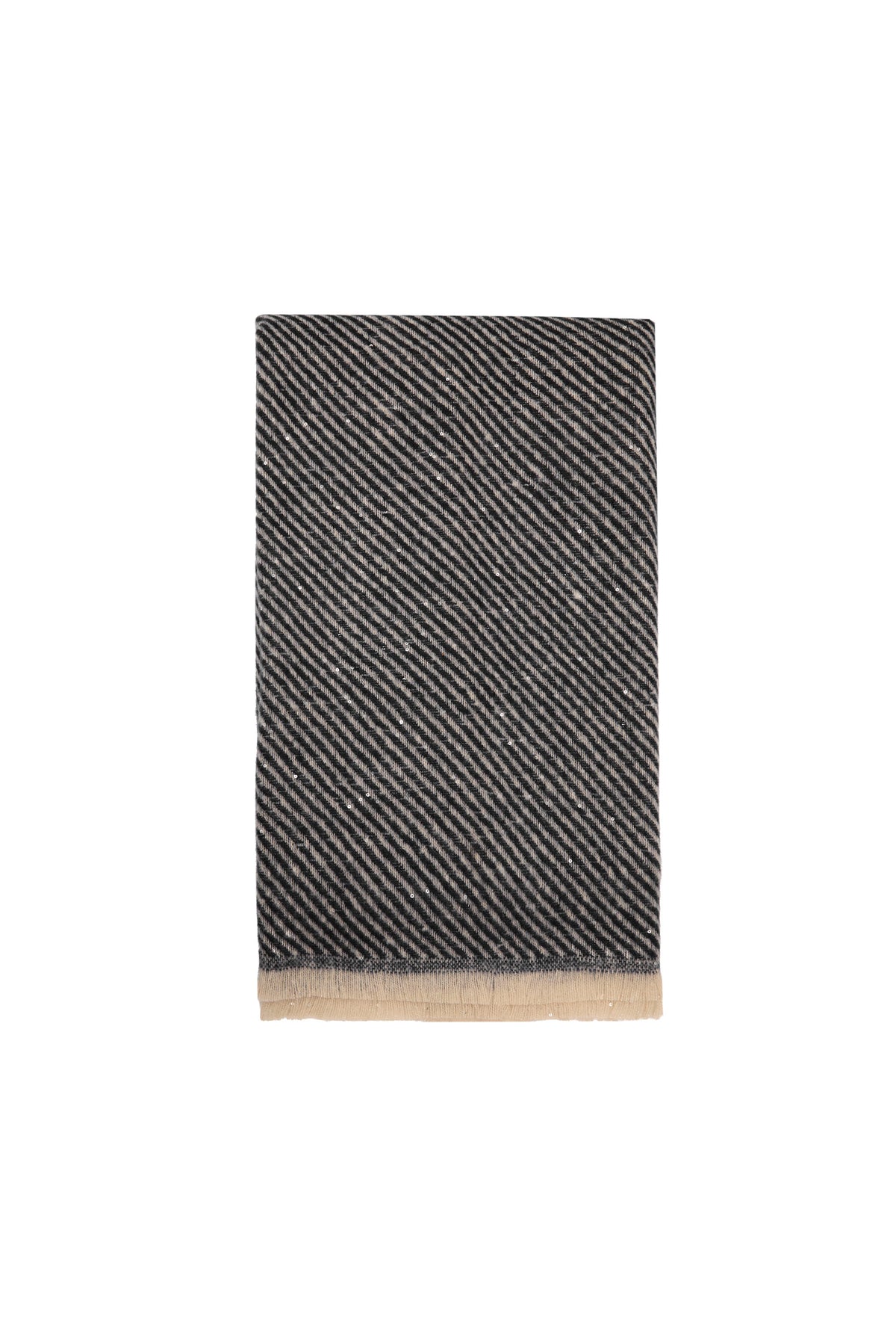 Black Sequin Detail Scarf
