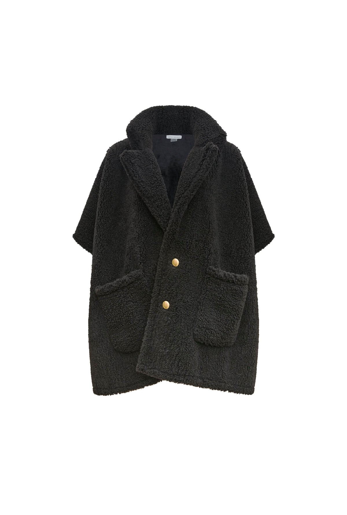 Black Teddy Button Cape