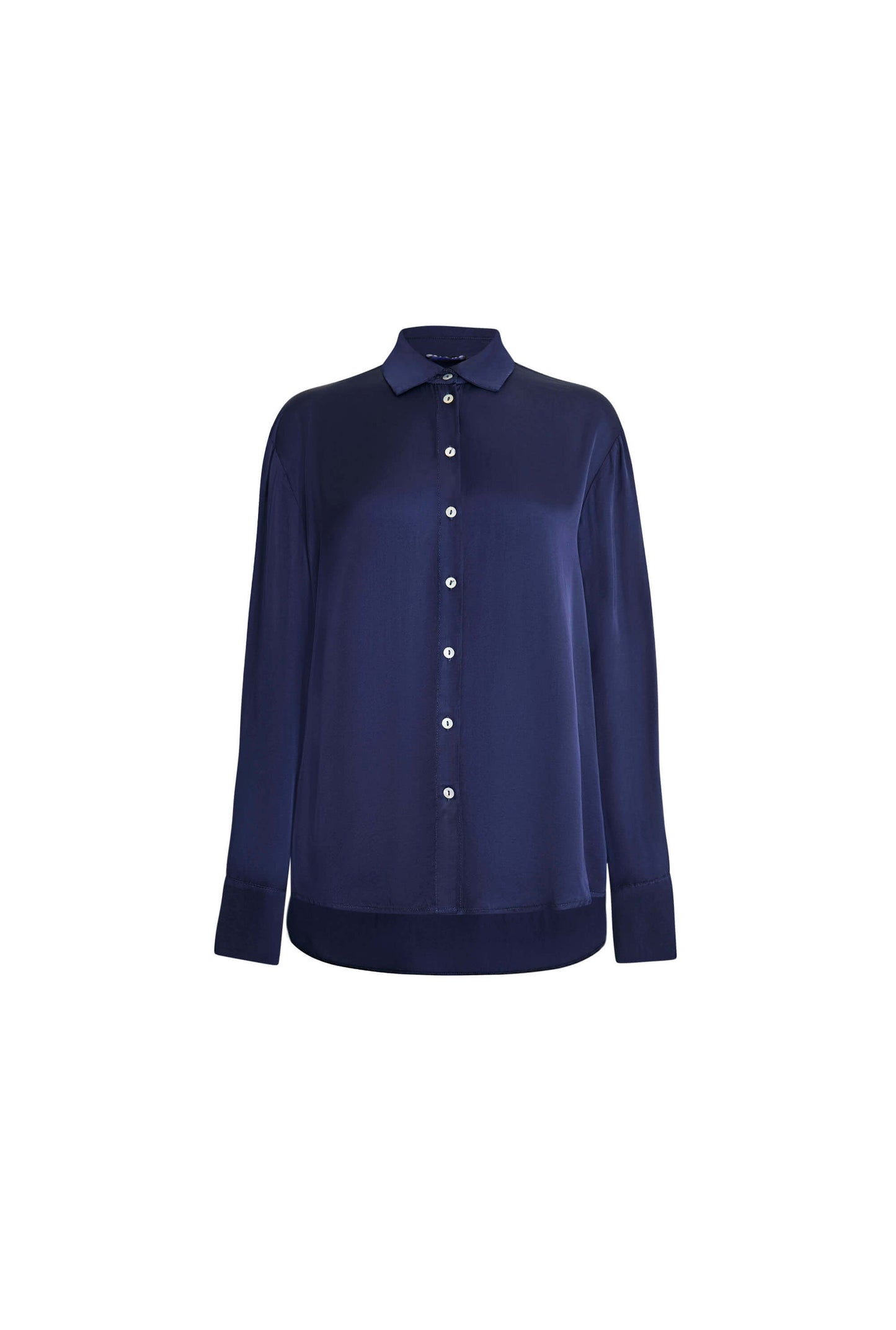 Blue Satin Finish Shirt