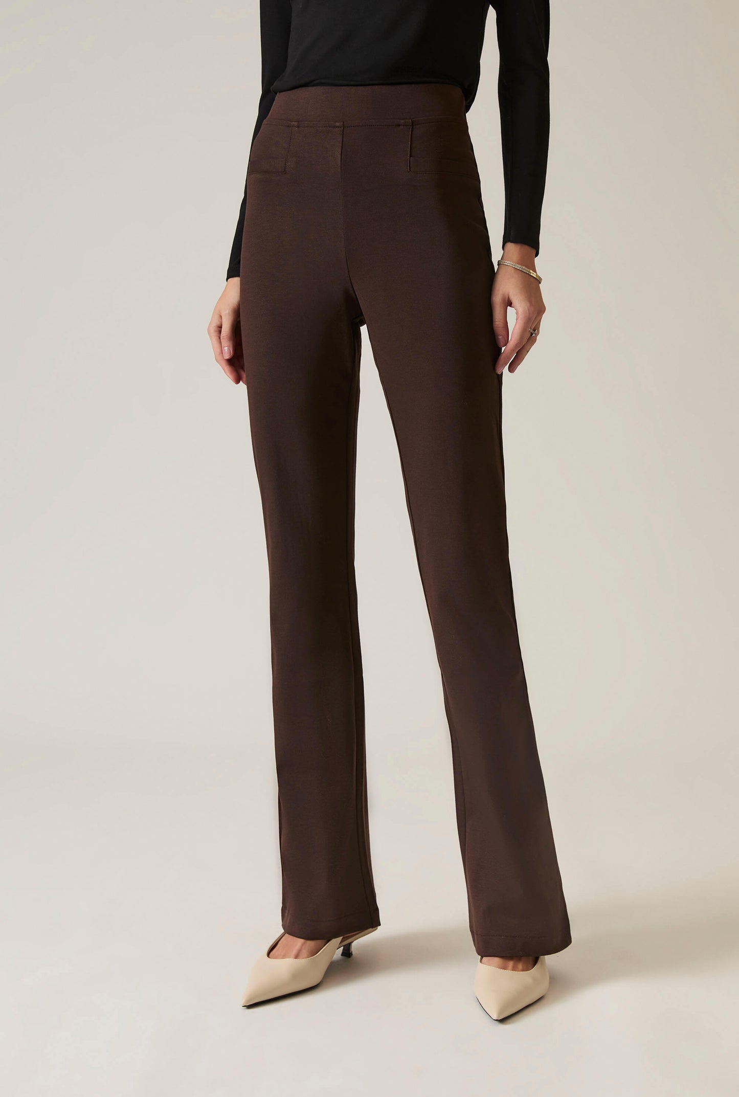 Dark Brown Bootleg Trousers