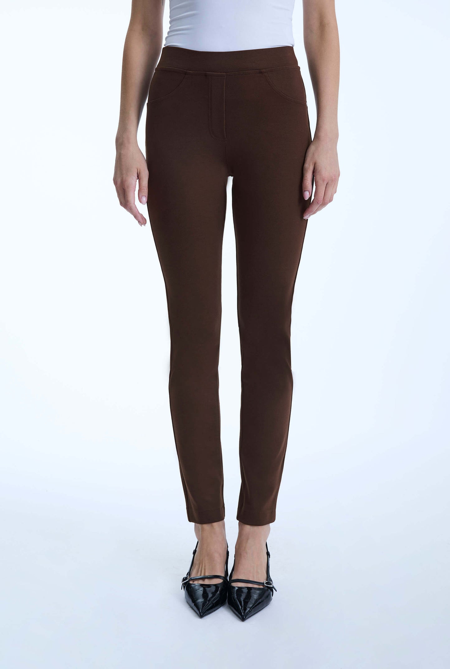 Brown Cigarette Trousers