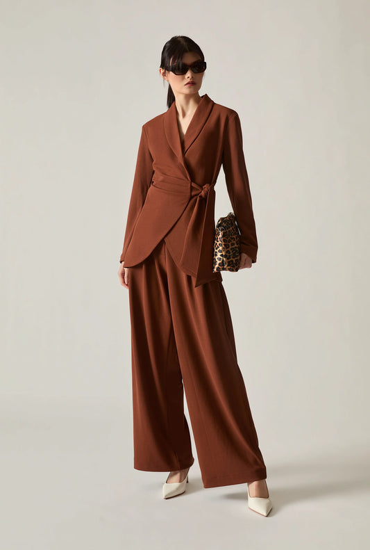 Rust Side Sash Blazer