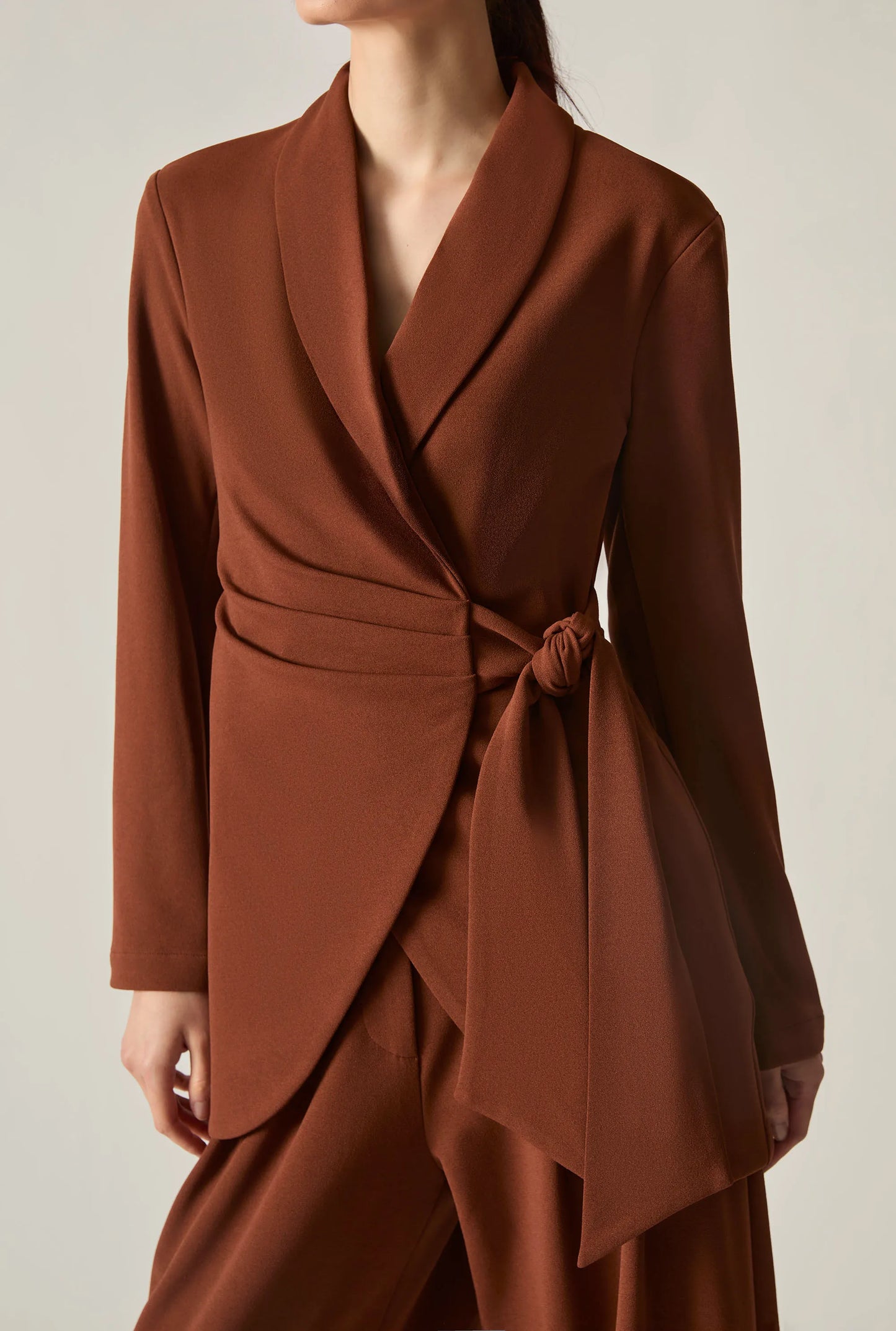 Rust Side Sash Blazer