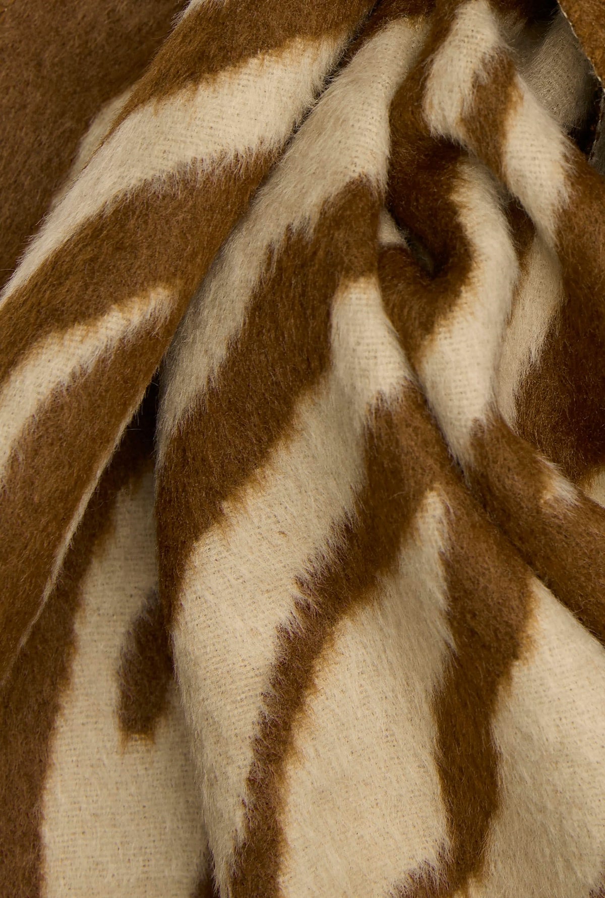 Brown Zebra Print Scarf