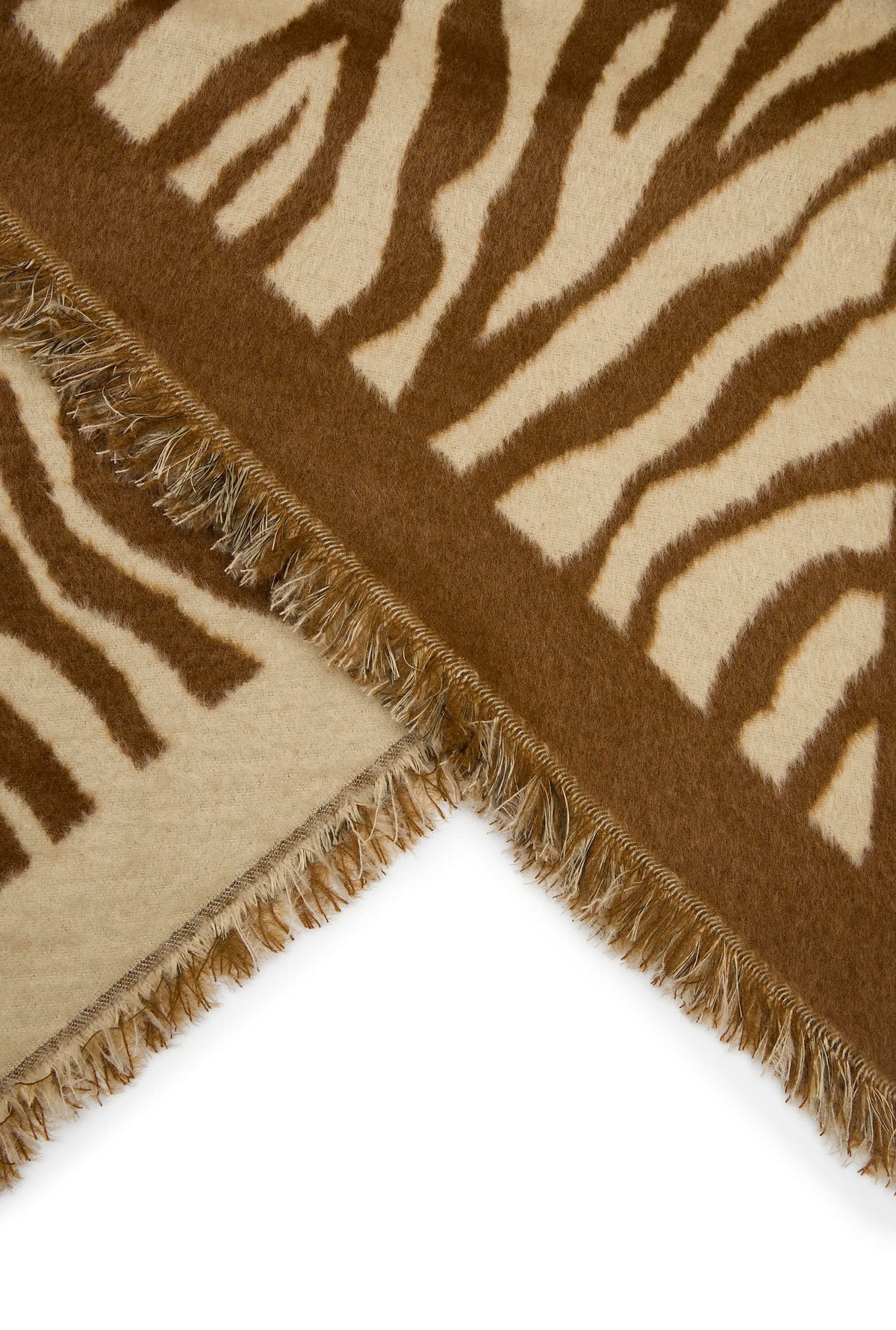 Brown Zebra Print Scarf