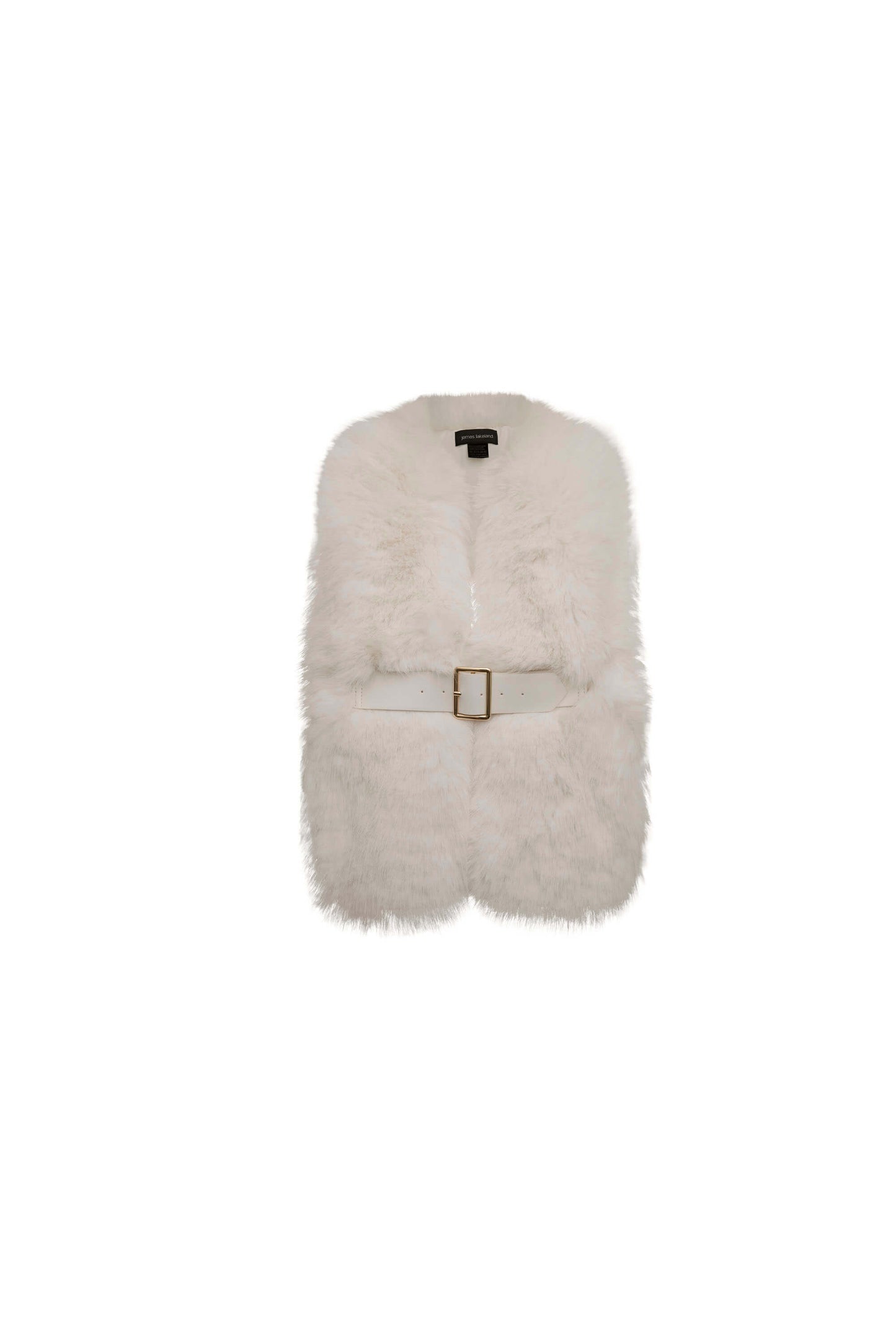 Buckled Cream Faux Fur Collar