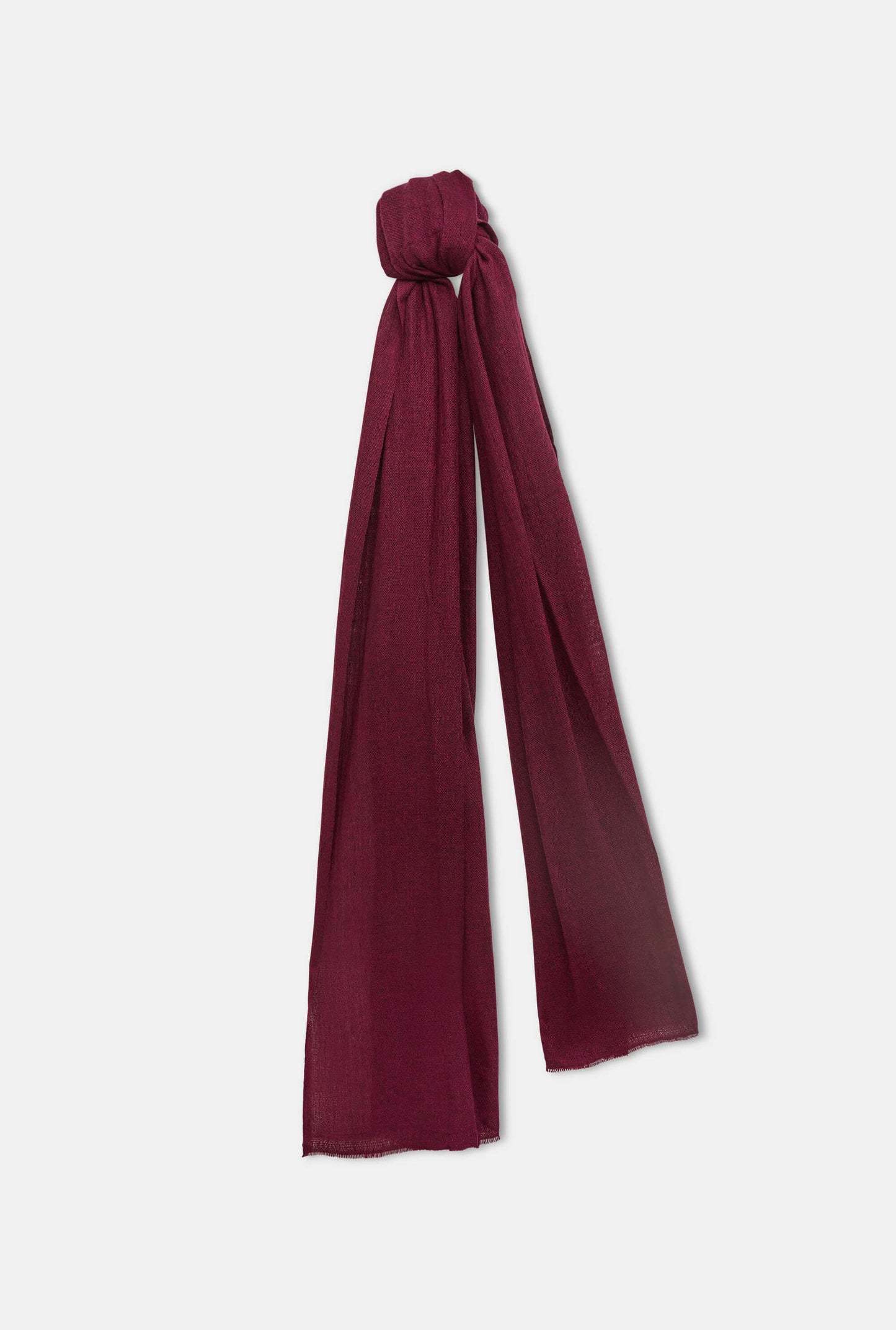 Burgundy 2‑ply Cashmere Scarf