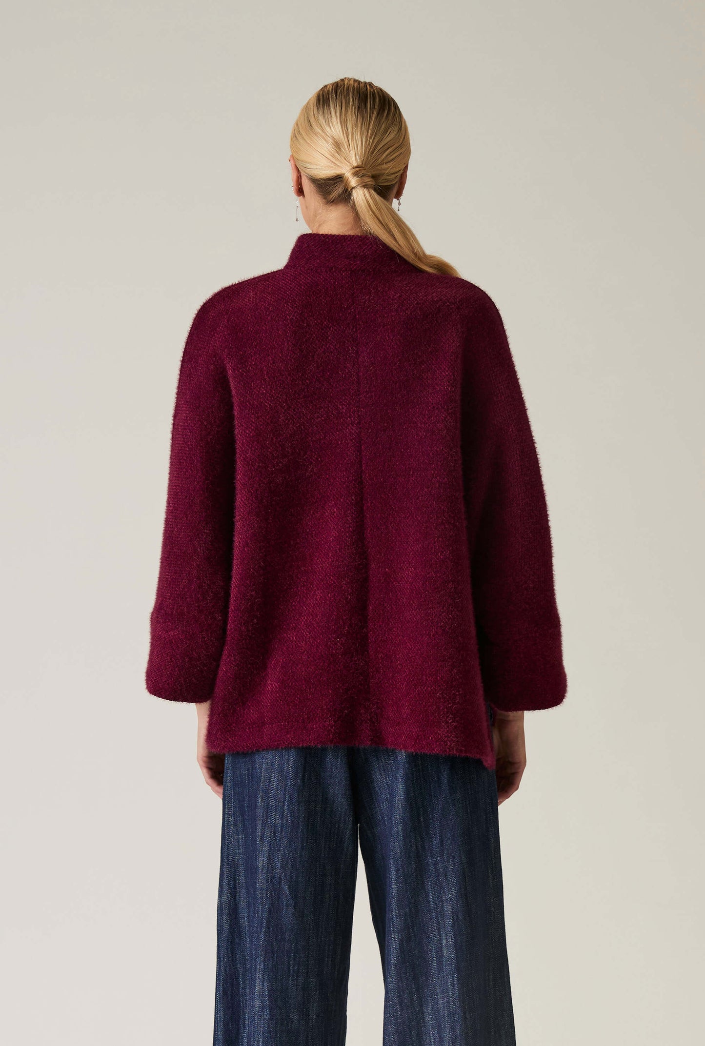 Burgundy Batwing Jacket