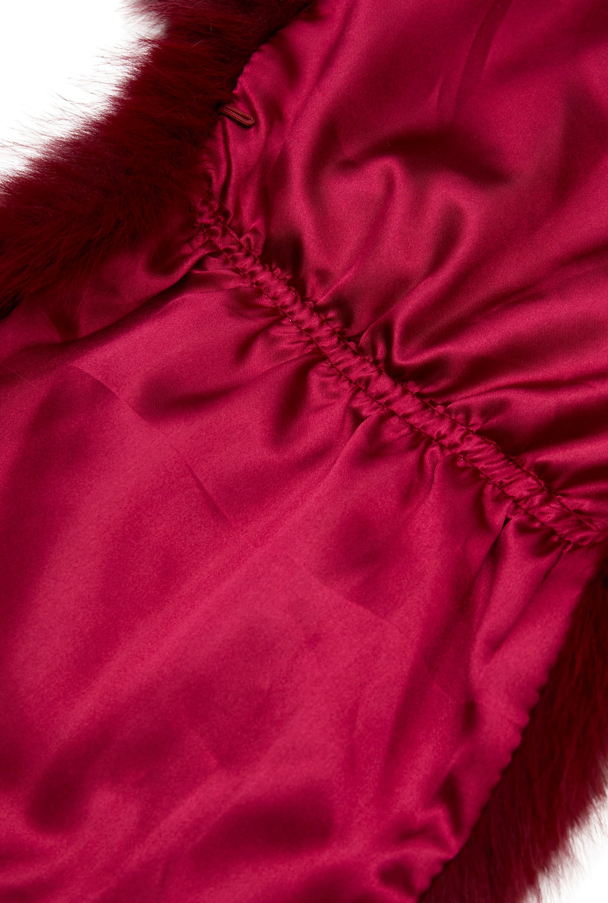 Burgundy Faux Fur Wrap