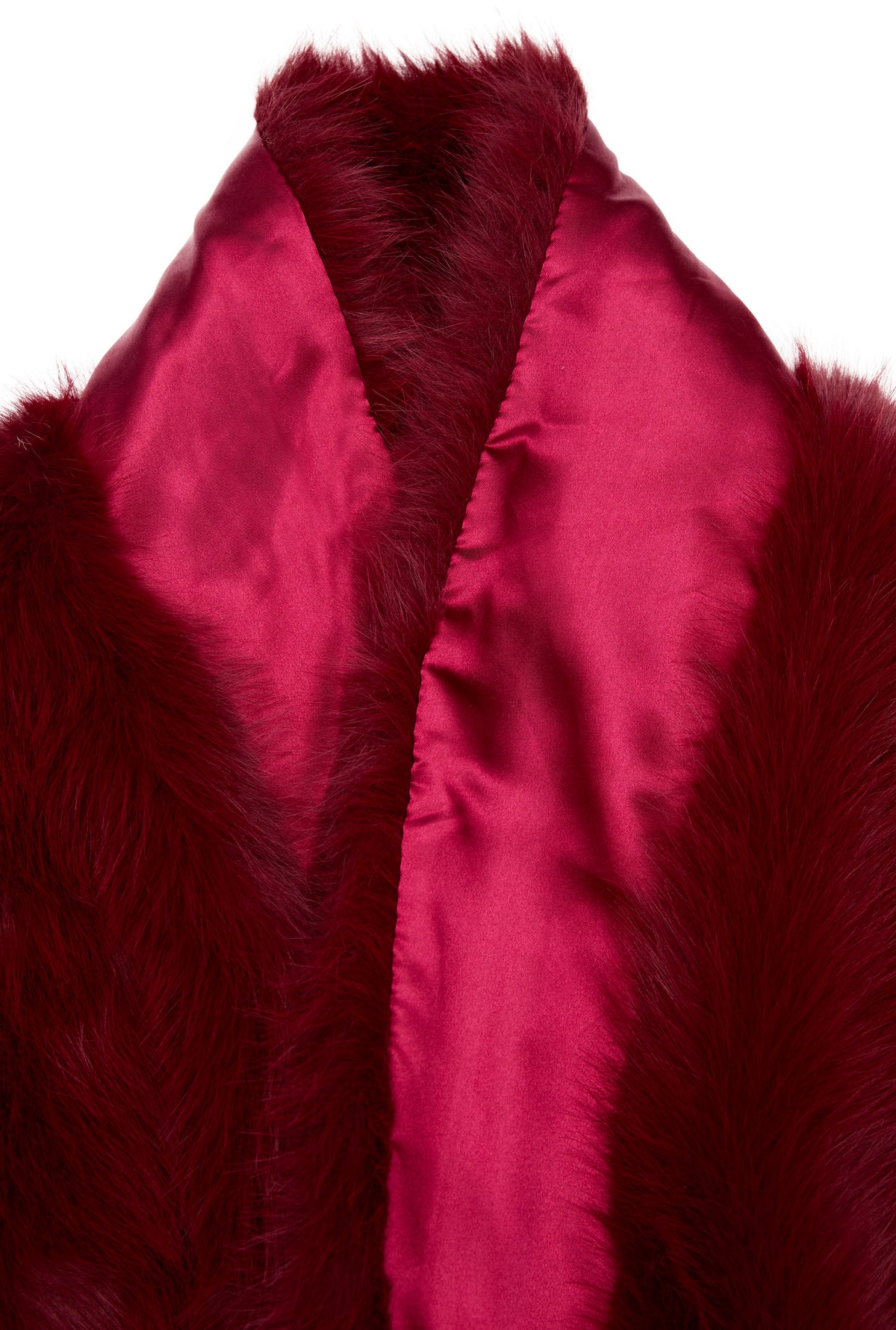 Burgundy Faux Fur Wrap