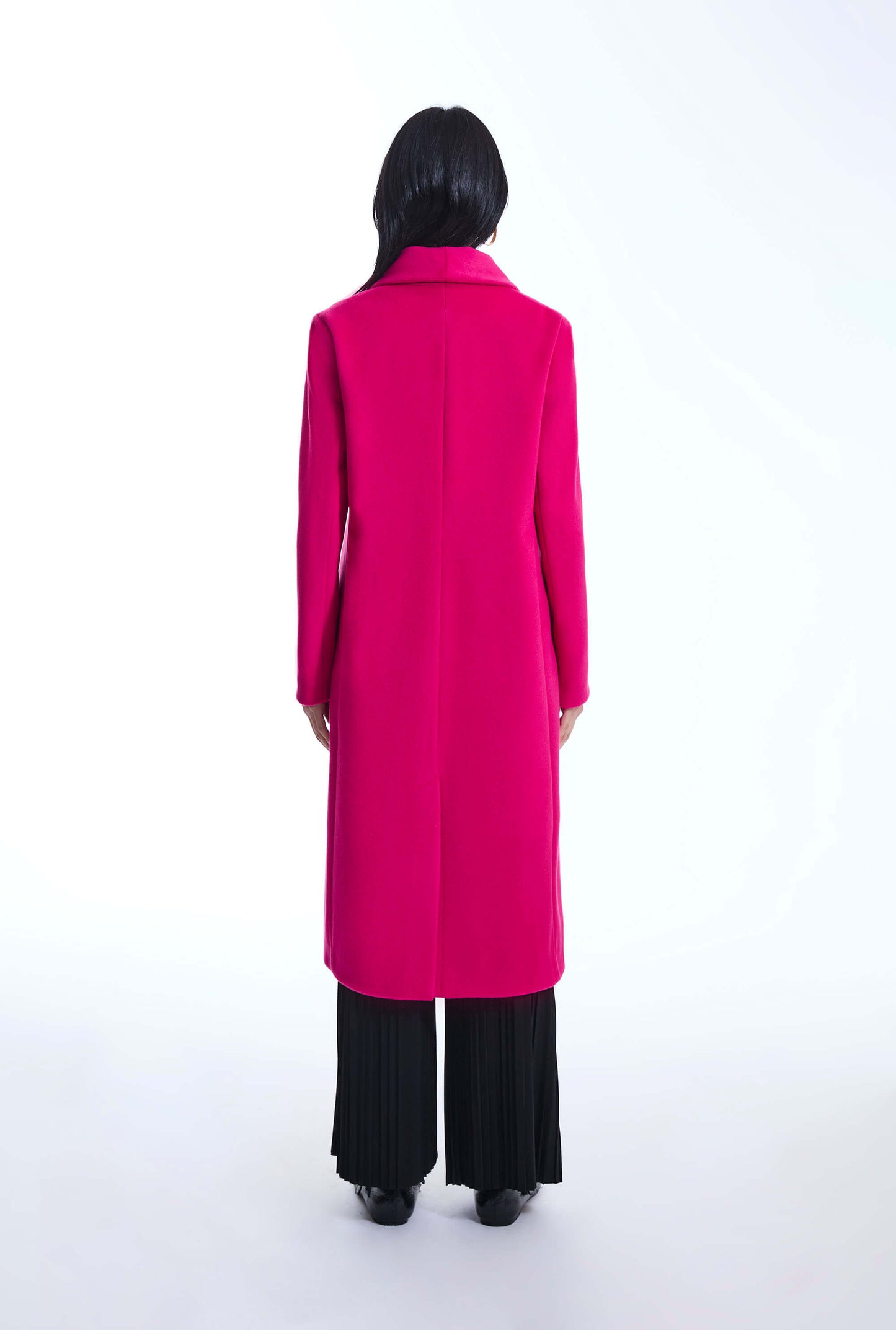 Button Fuchsia Coat