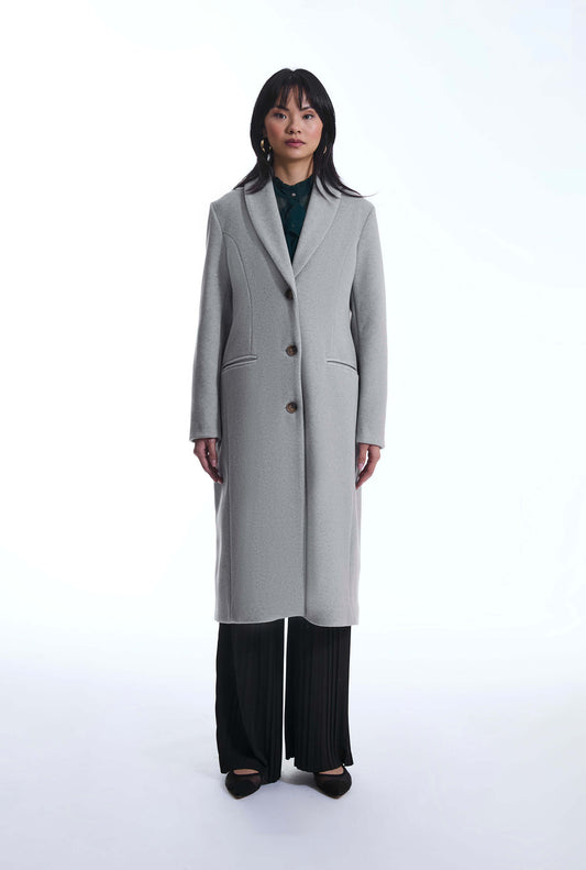 Button Grey Coat