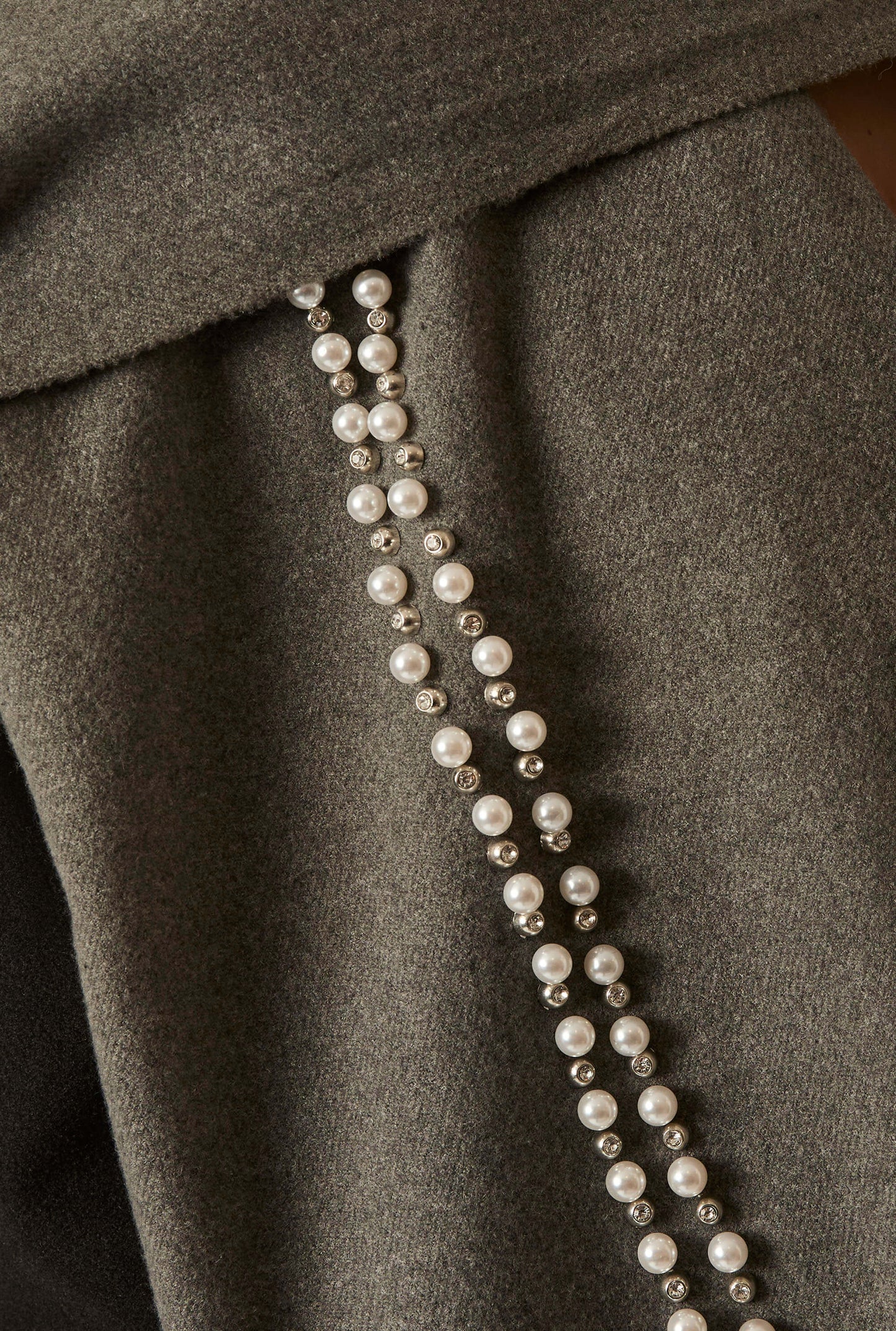 Charcoal Pearl Detail Scarf