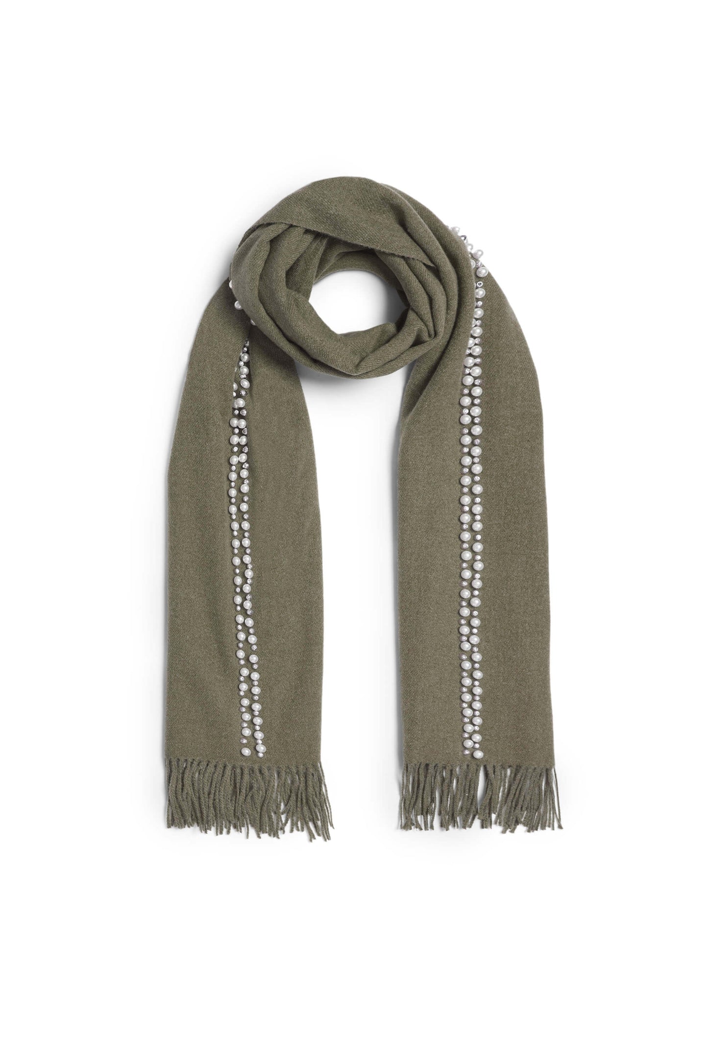 Charcoal Pearl Detail Scarf