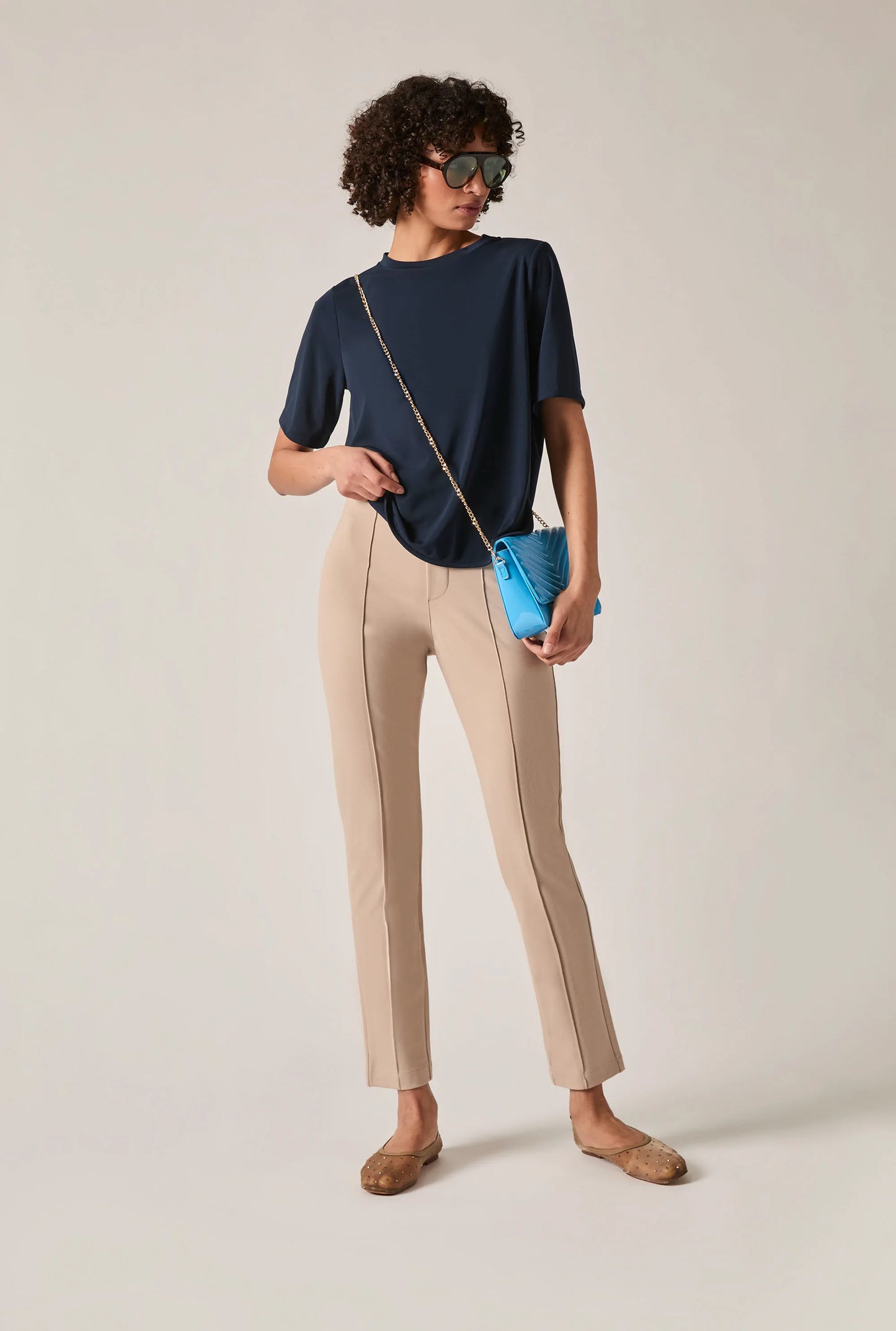 Cigarette Trousers Beige