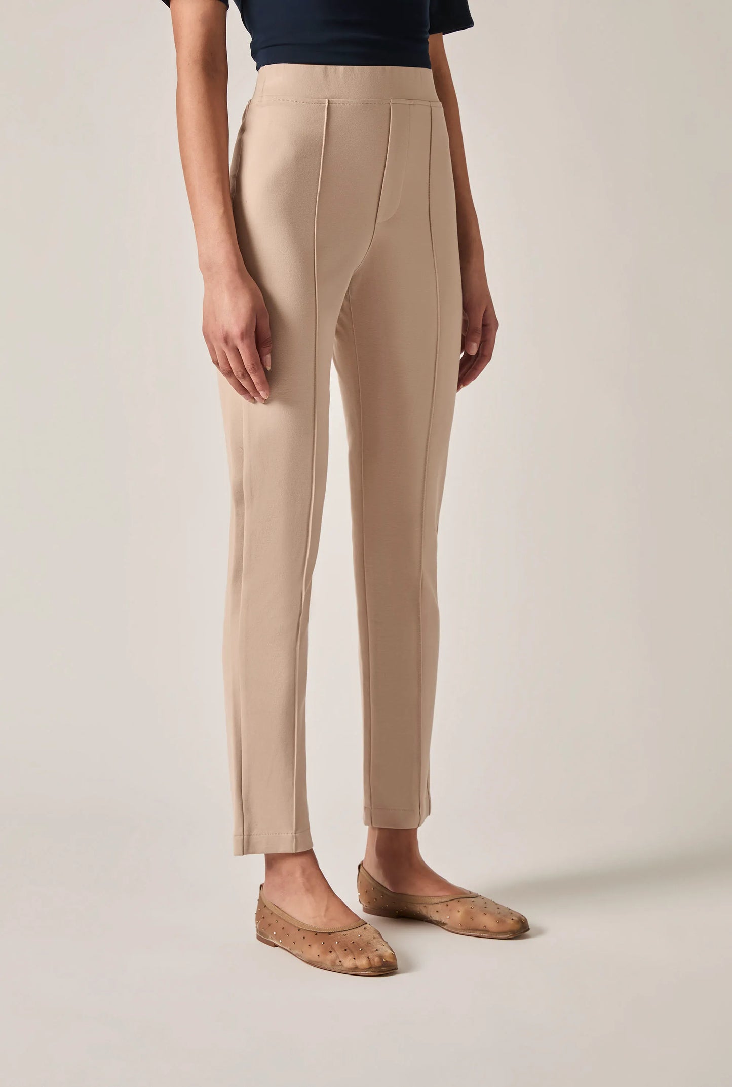 Cigarette Trousers Beige