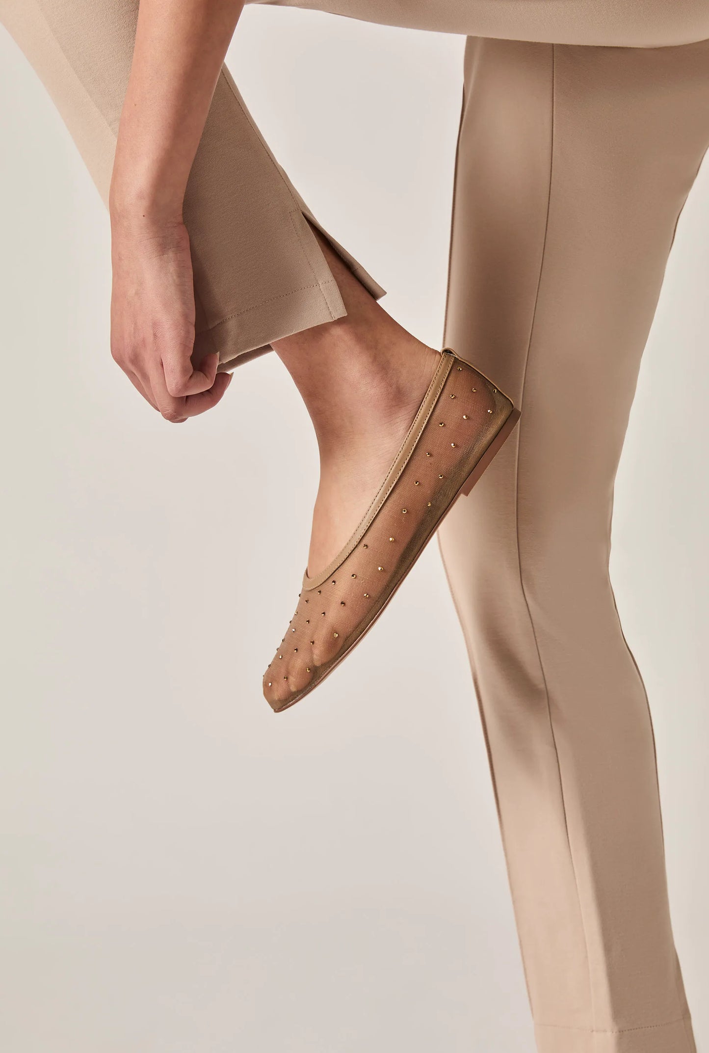 Cigarette Trousers Beige