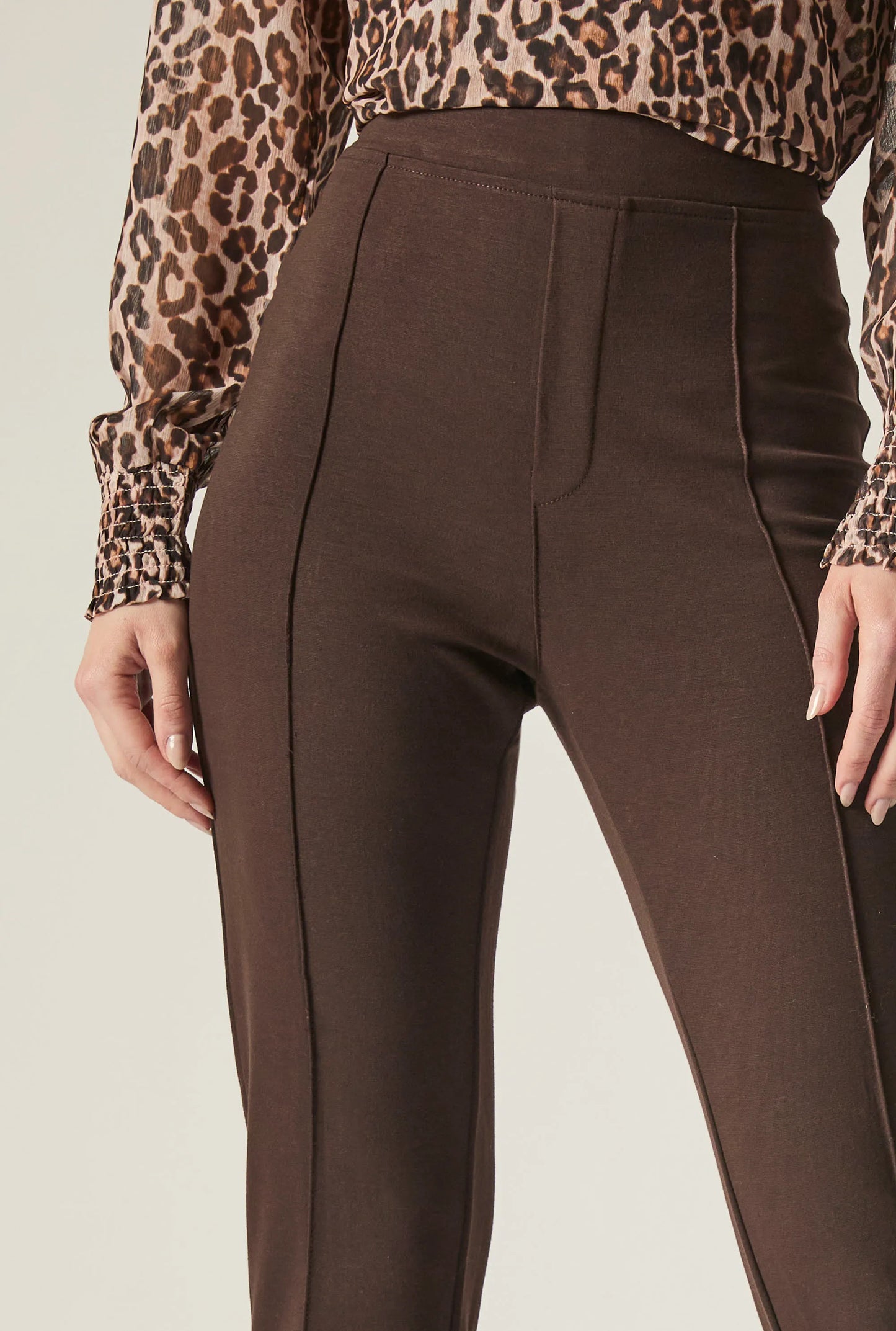 Cigarette Trousers Brown