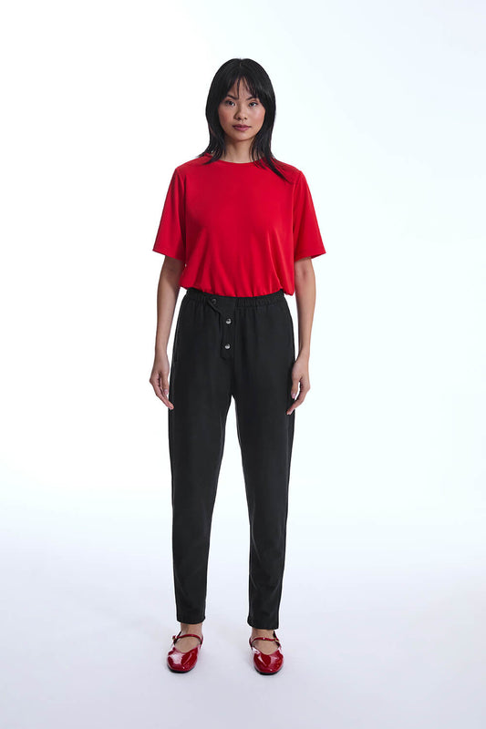 Cotton Black Trousers