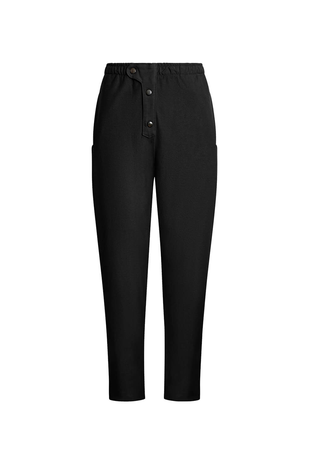 Cotton Black Trousers