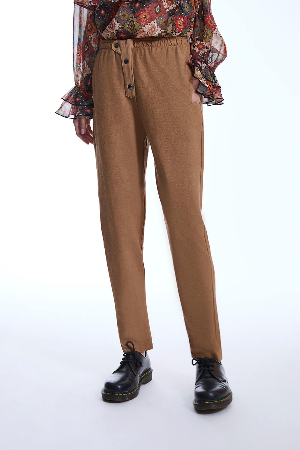 Cotton Camel Trousers