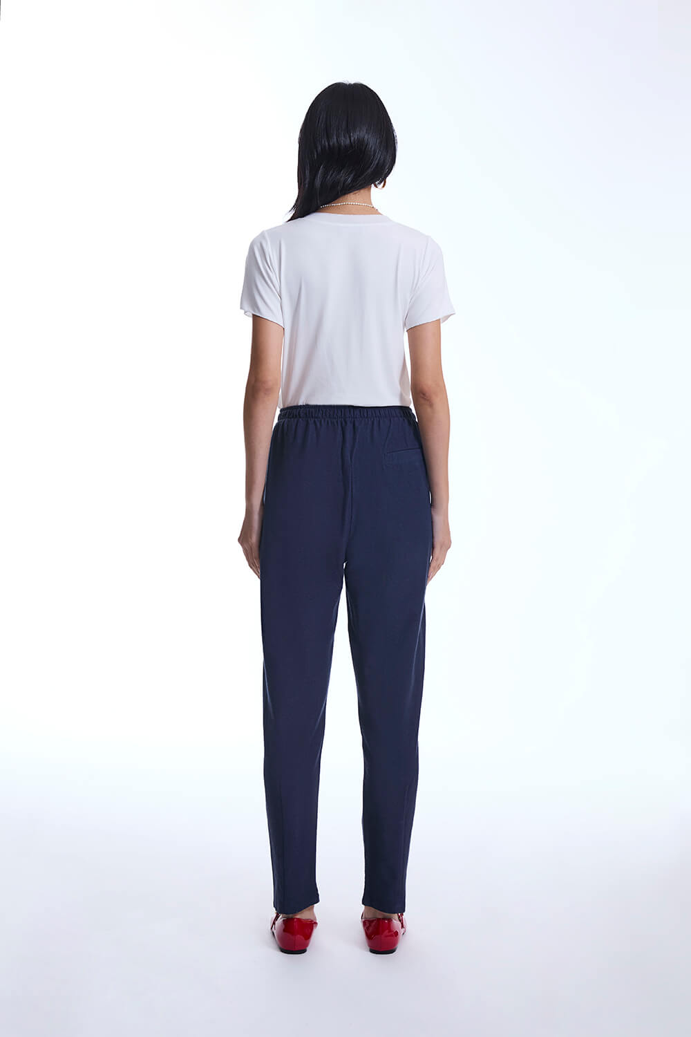 Cotton Navy Trousers