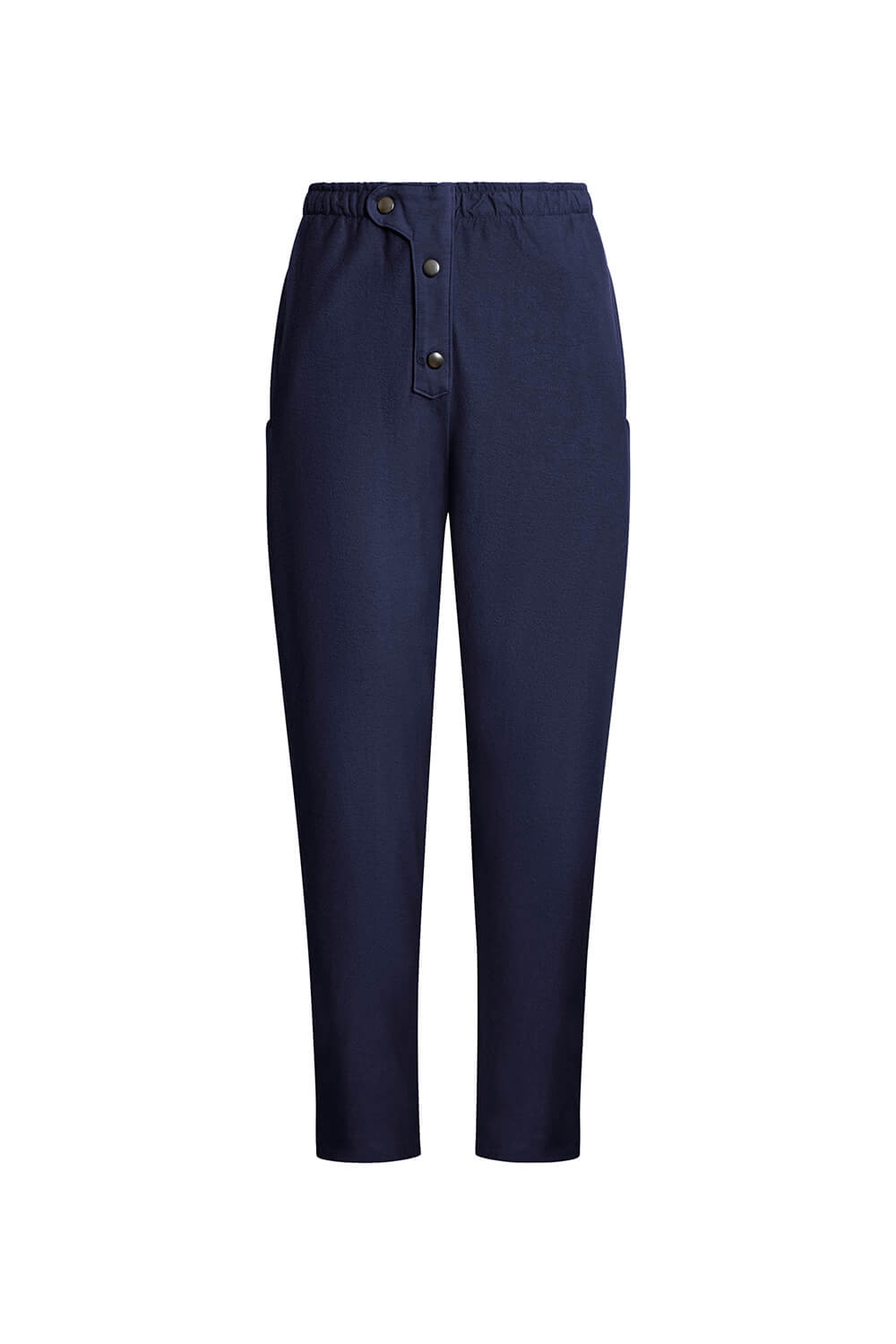 Cotton Navy Trousers