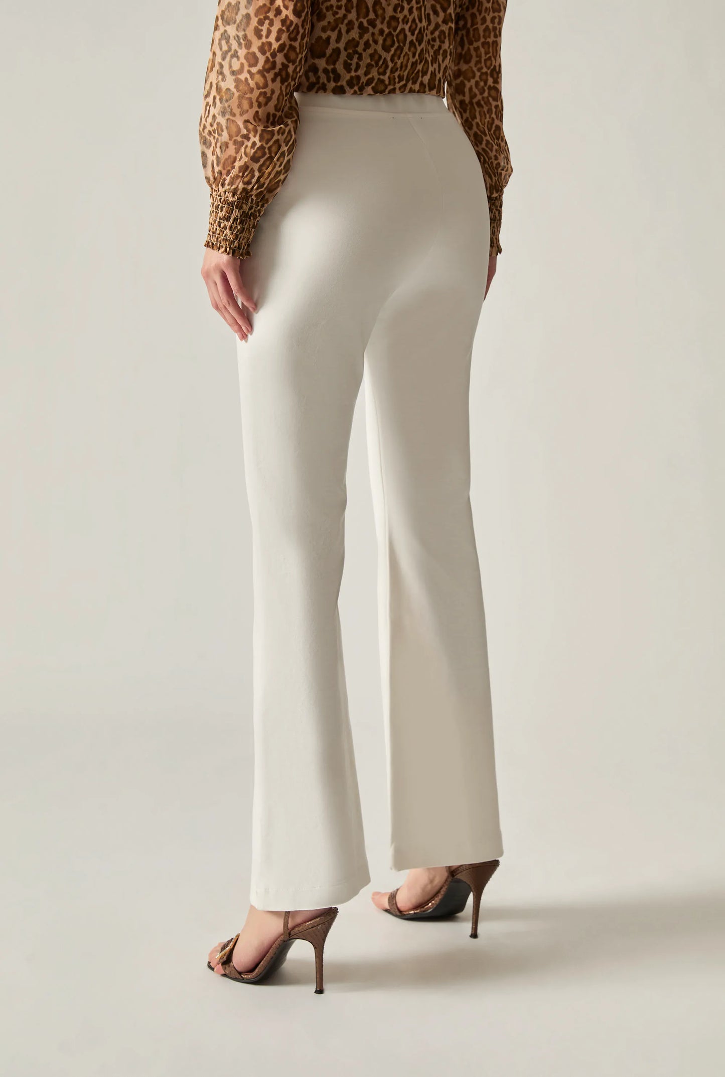 Cream Bootleg Trousers