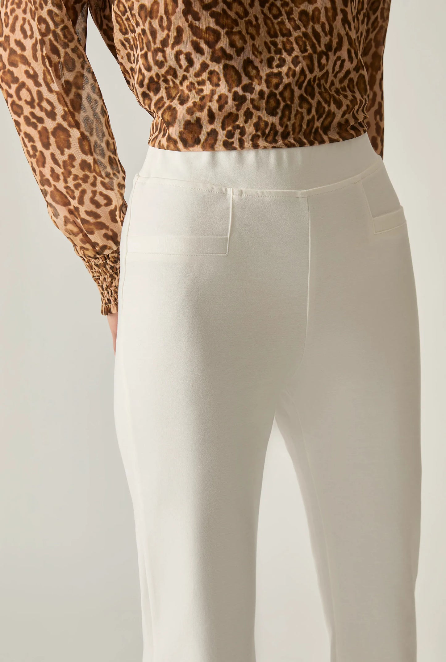 Cream Bootleg Trousers