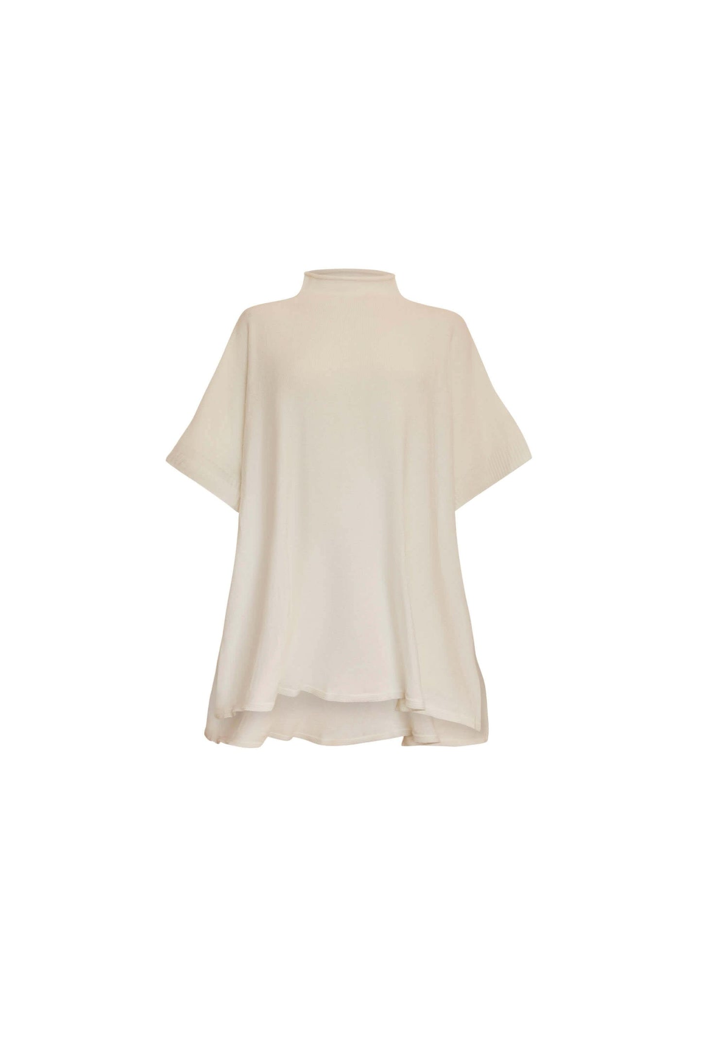Cream Button Poncho