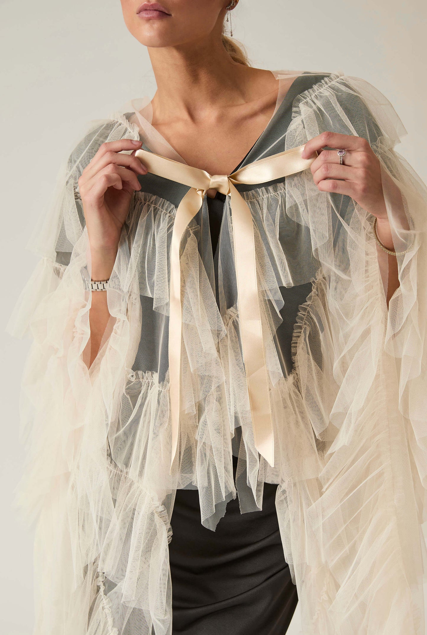 Nude Organza Shawl