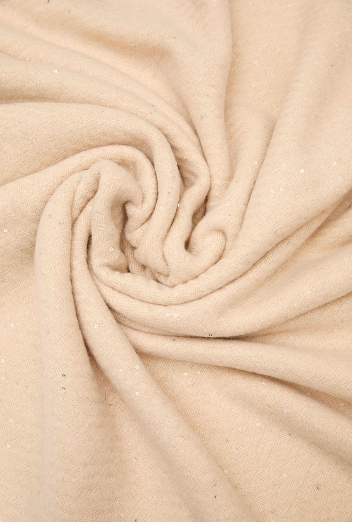 Cream Sequin Detail Scarf