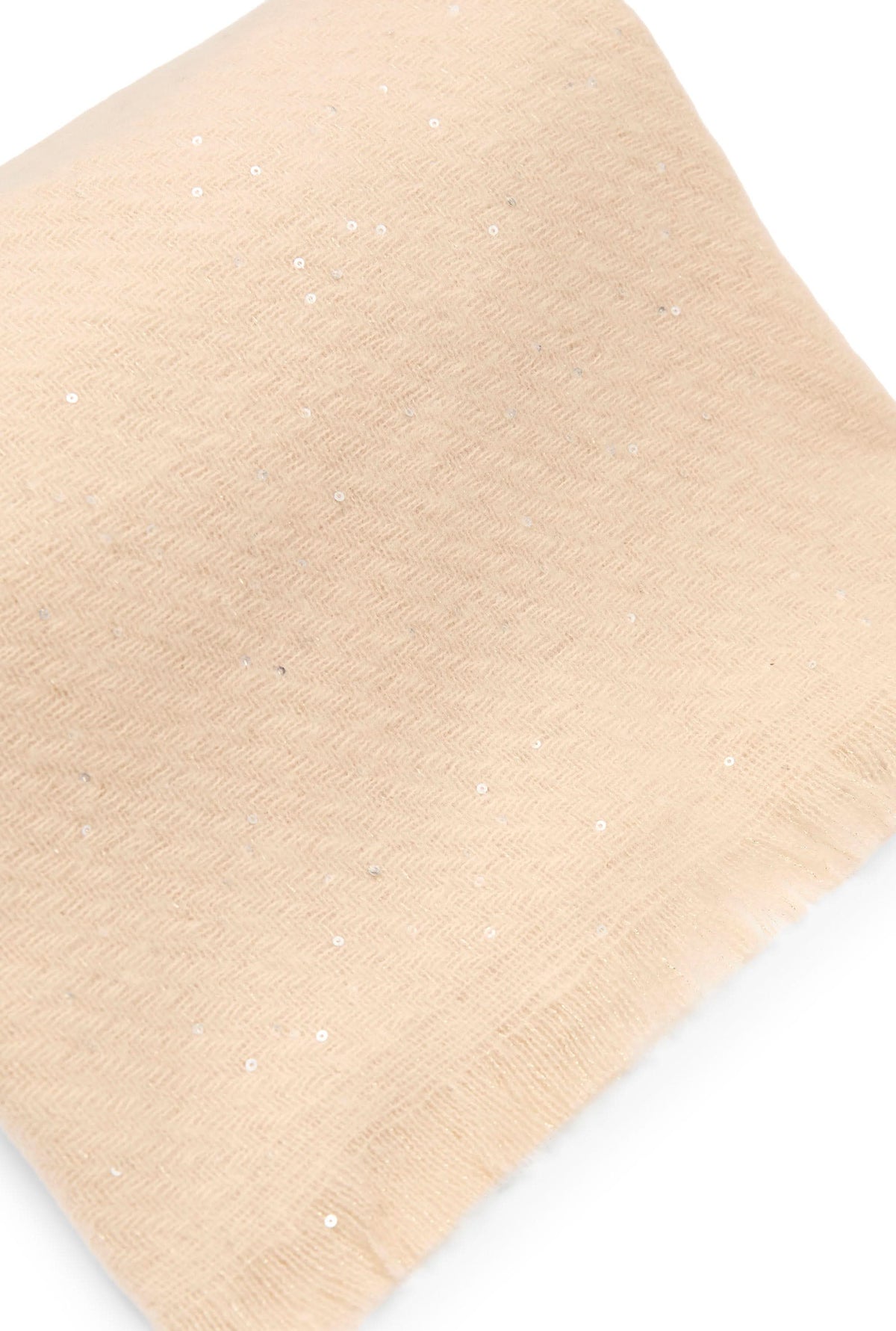Cream Sequin Detail Scarf
