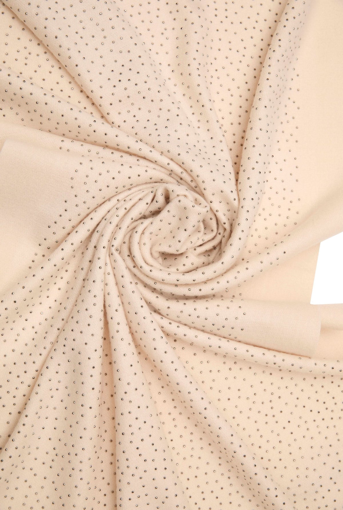 Cream Silver Stud Scarf