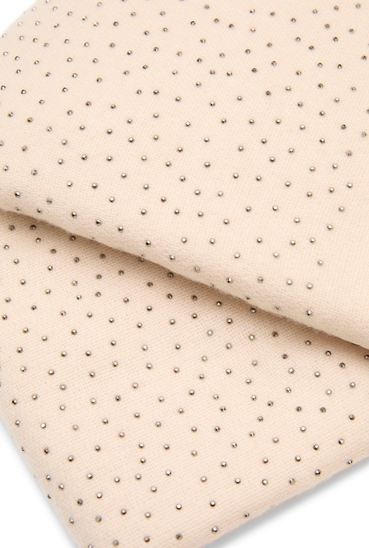 Cream Silver Stud Scarf