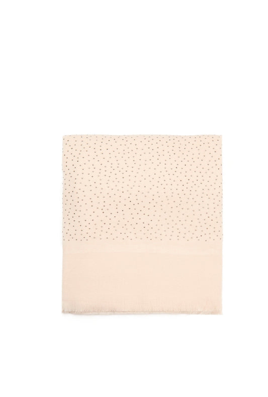 Cream Silver Stud Scarf