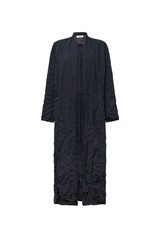 Crinkled Navy Cardigan