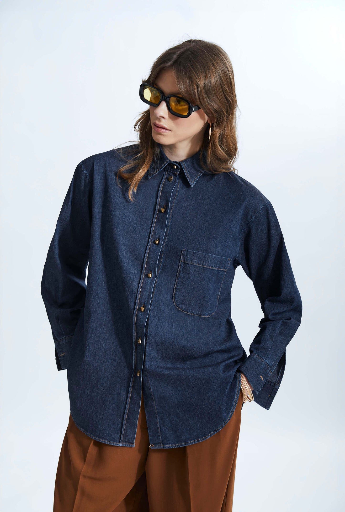 Denim Long Shirt