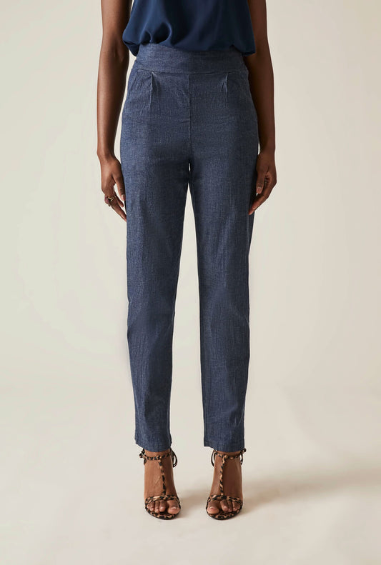 Denim Pin Tuck Jeans