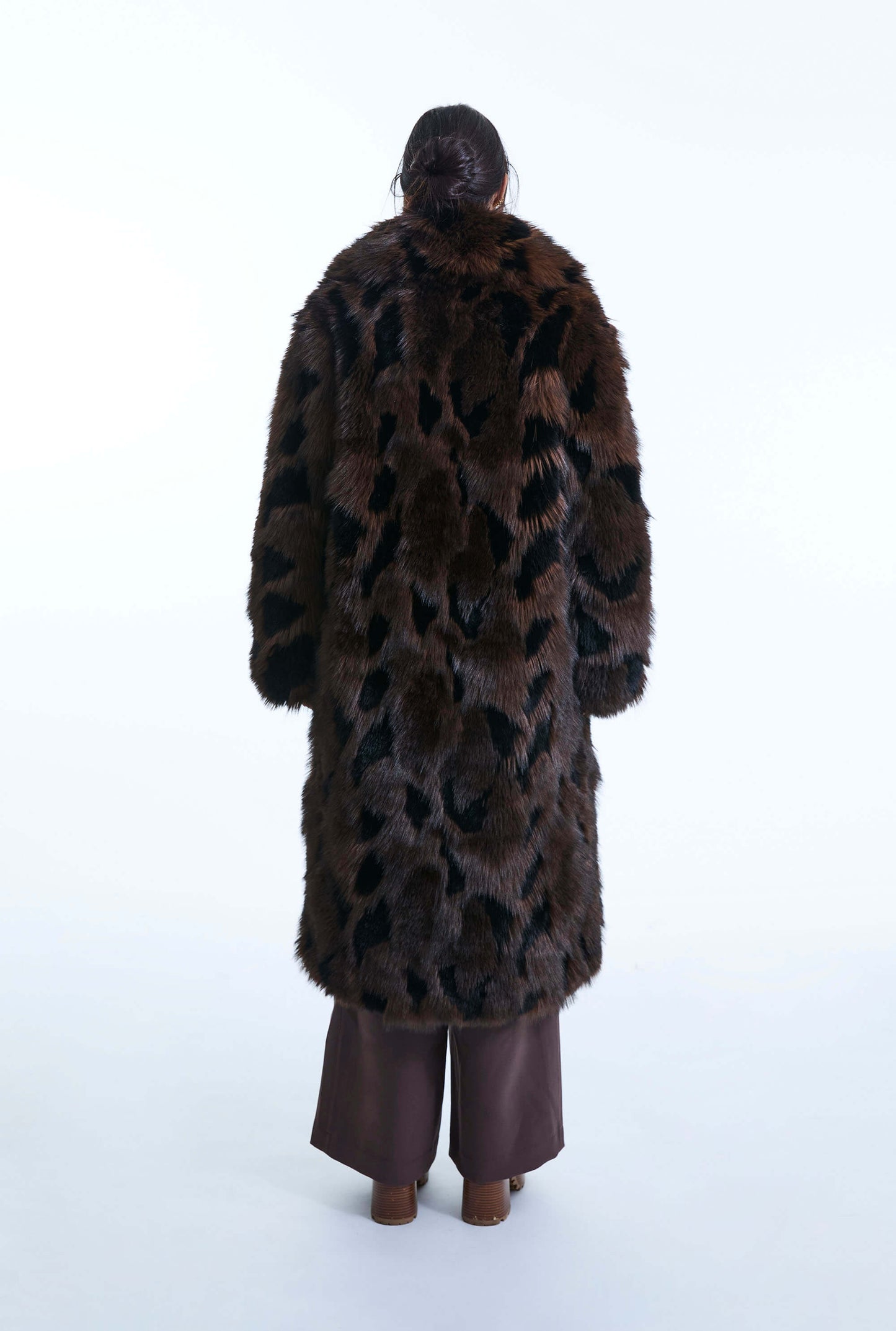 Distressed Faux Fur Coat