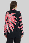 Double Breasted Pink Palm Blazer