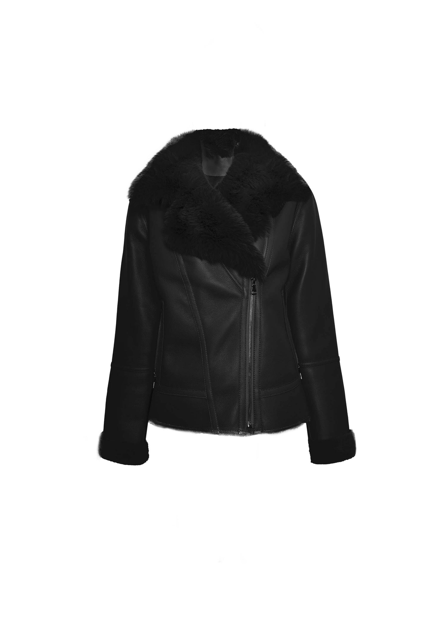 Faux Leather Jacket Black