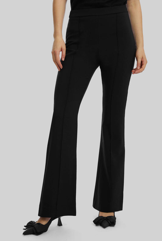 Front Seam Trousers In Black