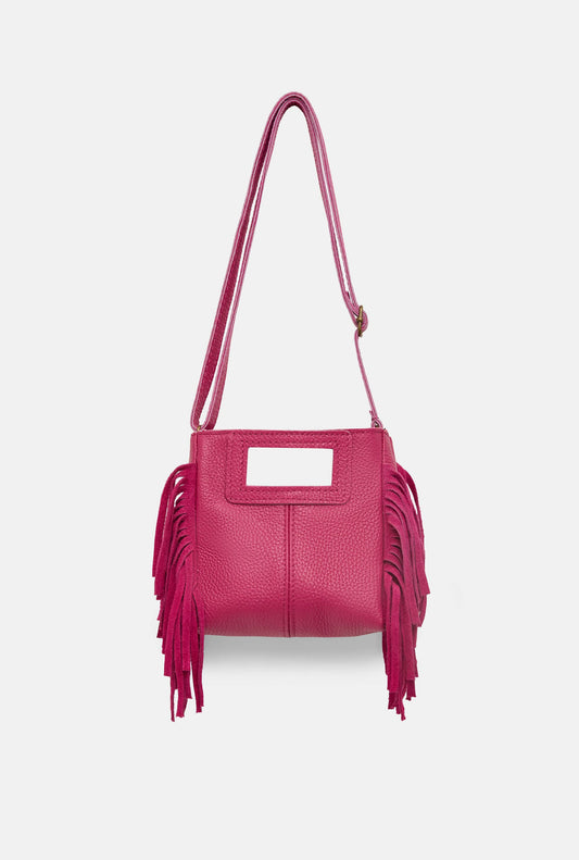 Fuchsia Fringe Bag