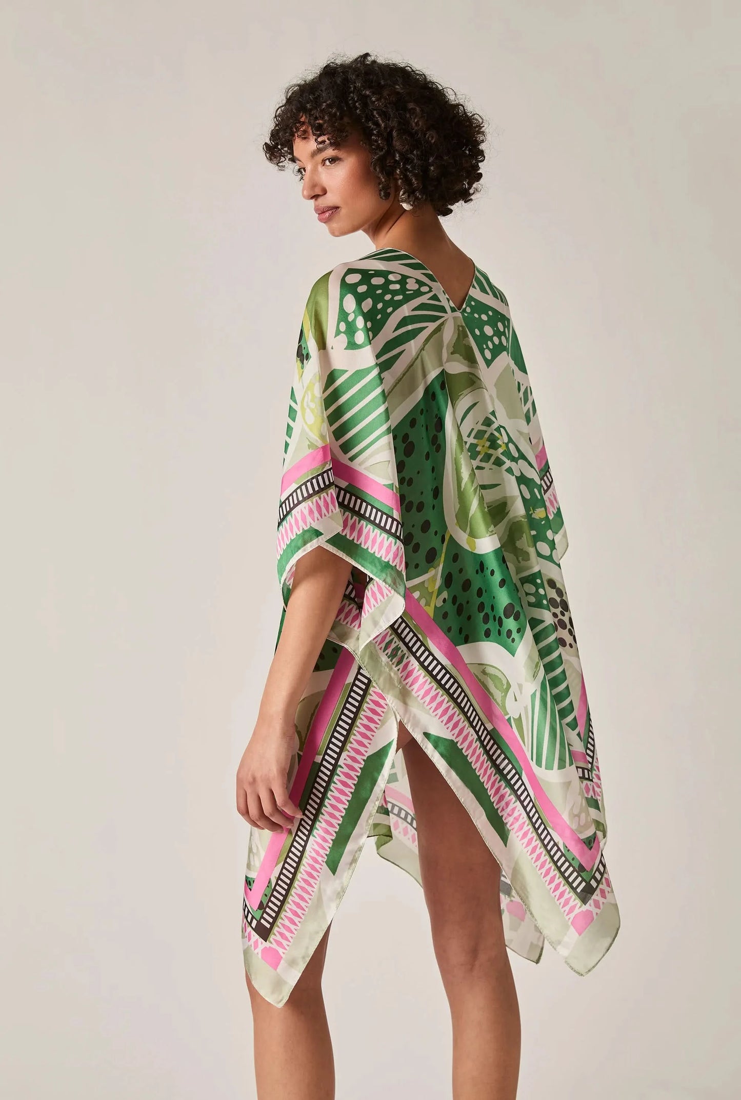 Green Petal Mosaic Kaftan