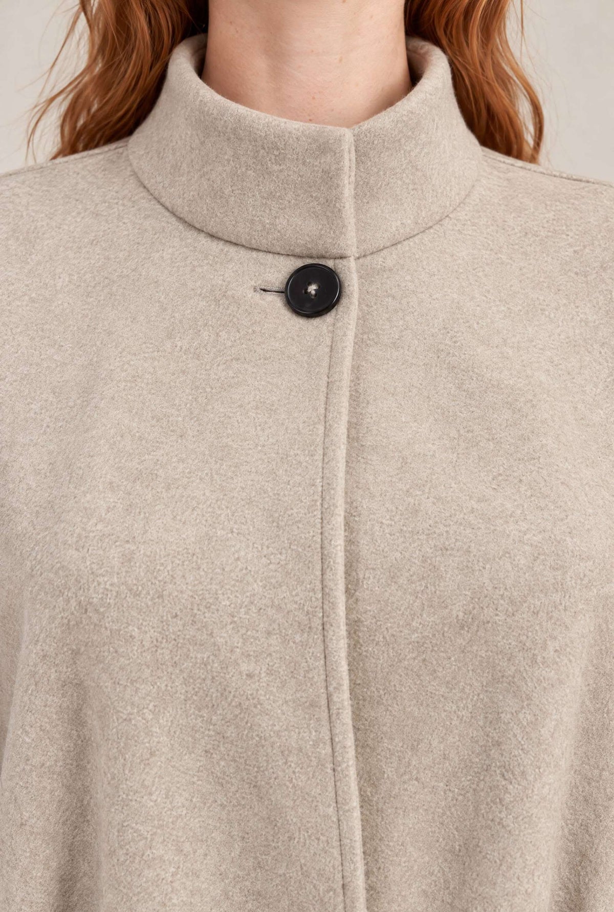 Grey Belted Wrap Cape