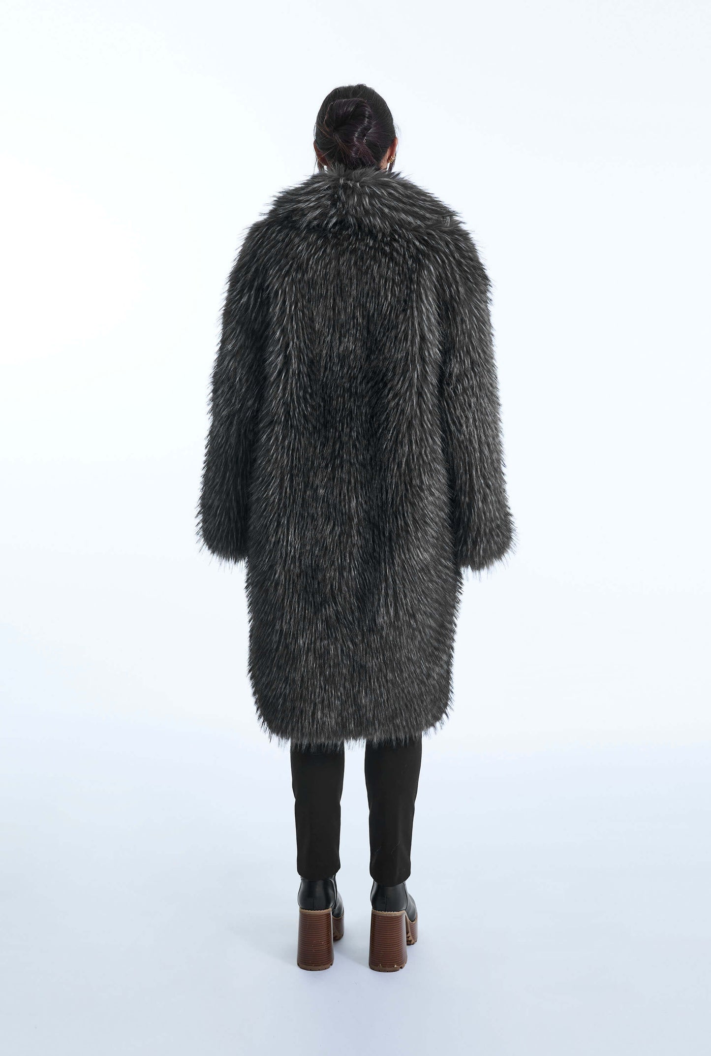 Grey Faux Fur Coat