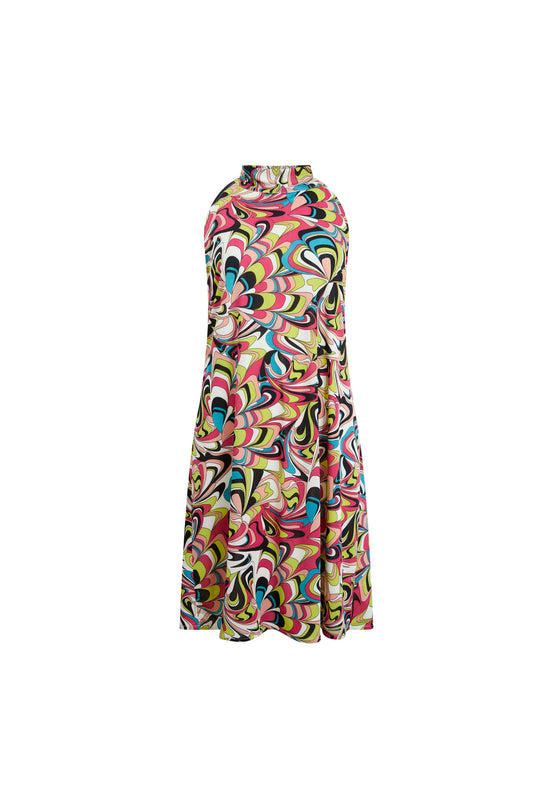 Halterneck Print Dress