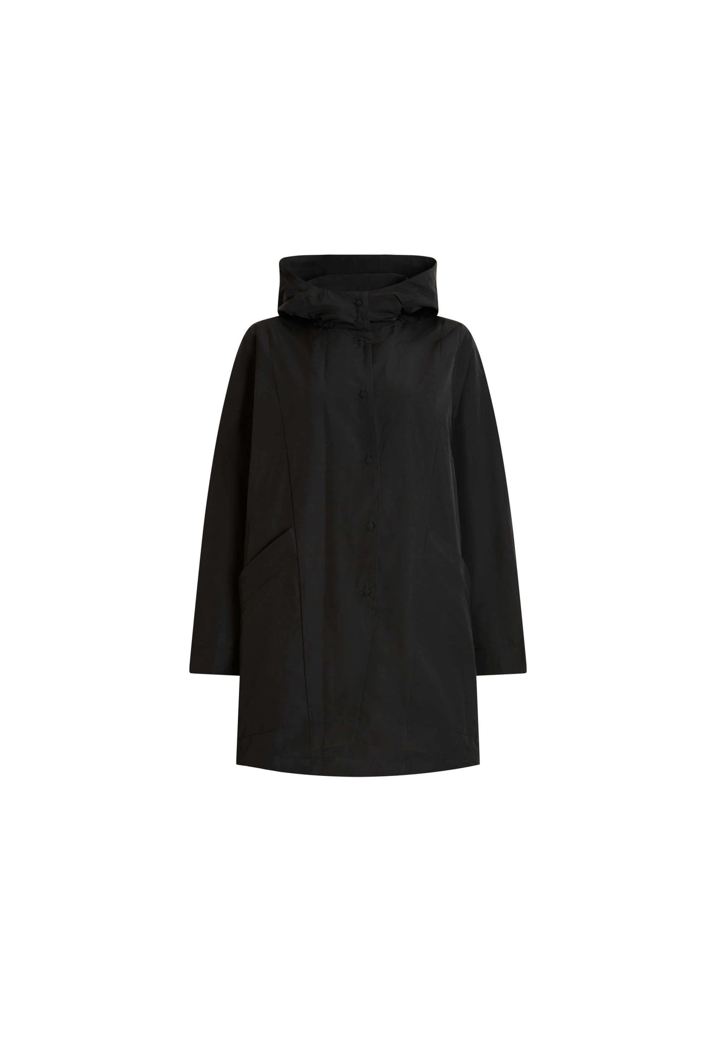 Hooded Black Raincoat